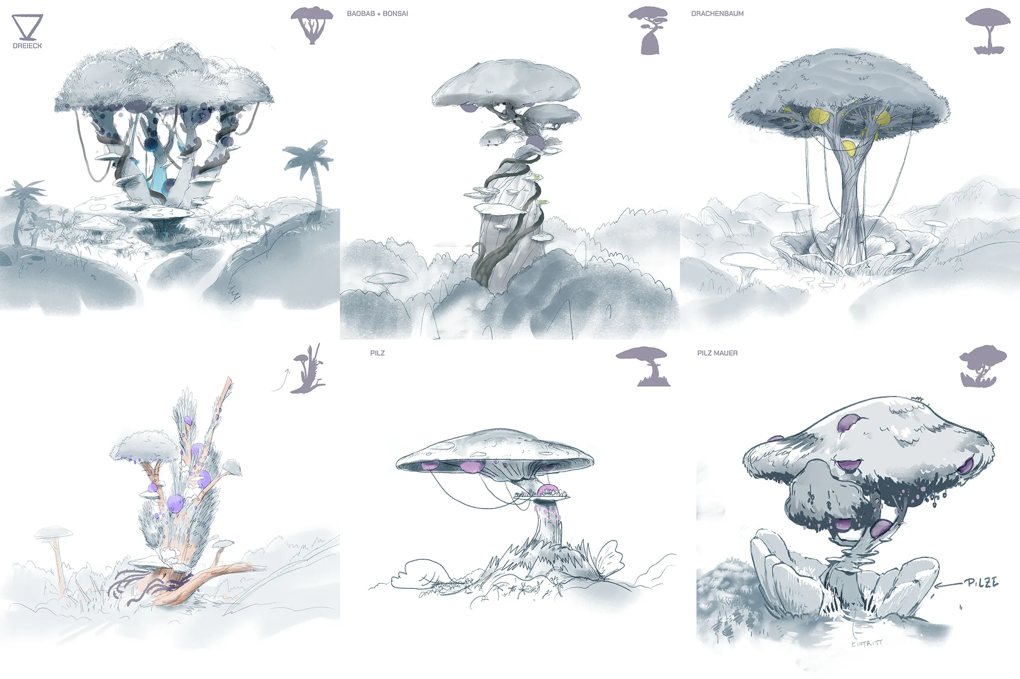 VR Tribes - Forest Village sketches 